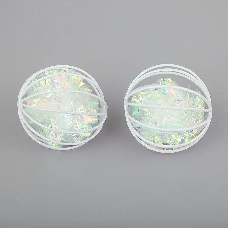 Interactive Colorful Crinkle Ball for Cats – High-Visibility Sound Stimulating Toy | Crunchy Textured Soft Play Ball for Kittens & Indoor Cats