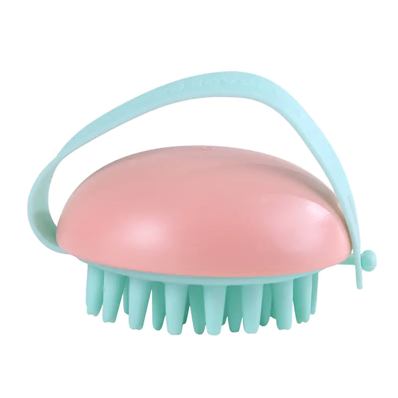 2-in-1 Pet Bath Brush & Shampoo Dispenser – Soft Silicone Grooming Massager for Cats & Dogs | Ergonomic Scrubbing Brush for Washing & Deshedding