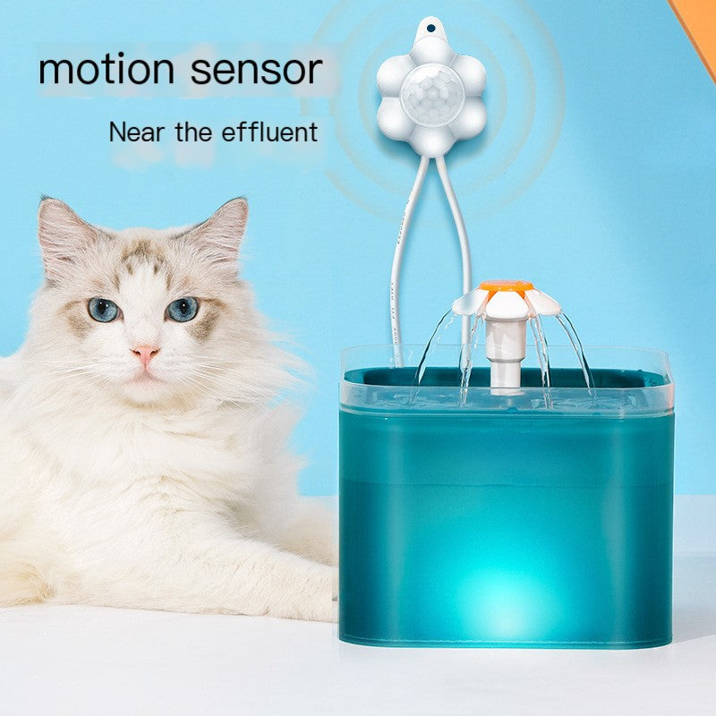 Smart Automatic Pet Water Fountain with Infrared Sensor – Ultra Quiet Filtered Drinking Fountain for Cats & Dogs