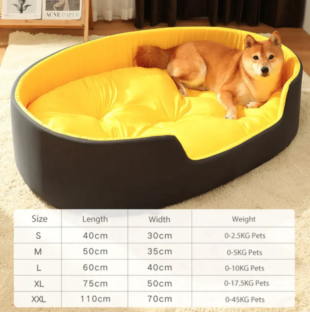 Calming Pet Nest Bed & Reversible Dog Mat - Ultra-Soft Breathable Cat Pad | All-Season Comfort Dog Bed