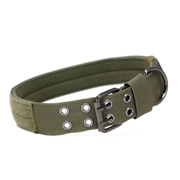 Tactical Dog Collar Heavy-Duty – 1.5” Thick Double-Layer Nylon Military Grade Collar for Medium & Large Dogs | Adjustable & Durable