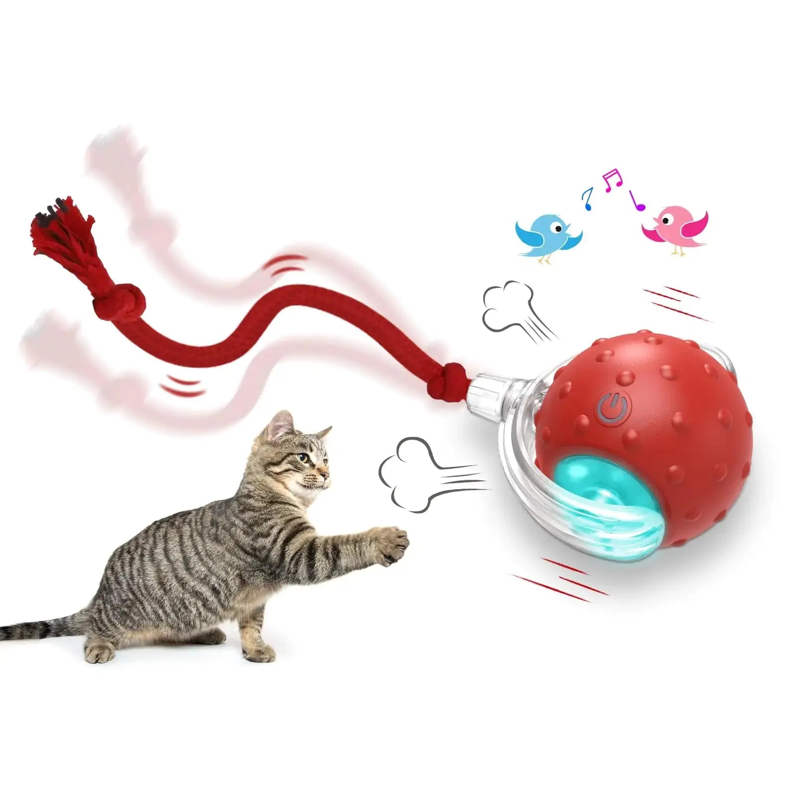 Smart Interactive Cat Ball Toy – Automatic Rolling & Chirping Sound Ball | 3 Play Modes & Auto-Shutoff Smart Toy for Bored Cats